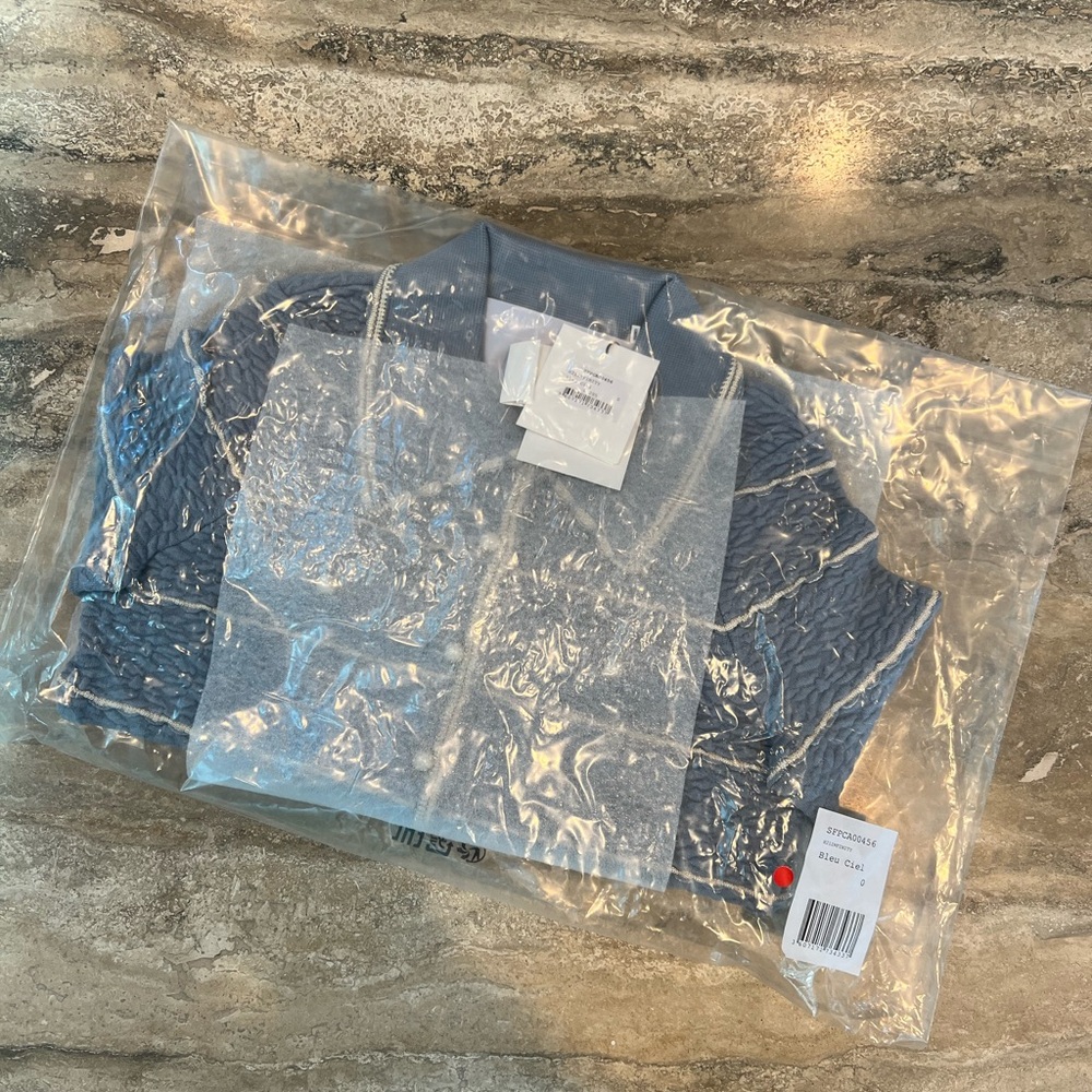 Sandro Blue Pearl Cardigan - Picture 5 of 6